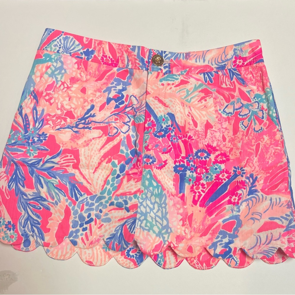 Lilly Pulitzer Pink and Blue Floral Skort